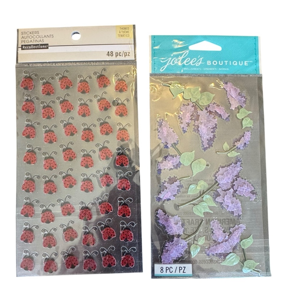 Floral and Ladybug Sticker Set - Picture 4 of 8